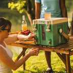 RTIC Halftime Water Cooler Portable Carrier Container, Drink Beverage Dispenser, Stackable with 2 Taps, Bottleless, BPA-Free, for Sports, Camping, BBQ, Parties, Picnic, & More, Sage
