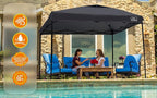 KAMPKEEPER 10x10 Pop Up Commercial Canopy Tent - Waterproof & Portable Outdoor Shade with Adjustable Legs, Air Vent, Carry Bag & Sandbags(Black)