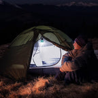 EverBrite Rechargeable Camping Light, Portable Tent Lantern, 3 Lighting Modes, Hanging Tent Light Bulbs with Clip Hook for Hiking, Fishing, Backpacking, Emergency and More-Blue