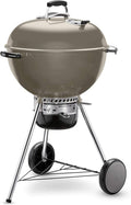 Weber Master-Touch Charcoal Grill, 22-Inch, Smoke – Premium Outdoor BBQ Grill with Tuck-Away Lid Holder & One‑Touch™ Cleaning System, Porcelain‑Enameled Kettle
