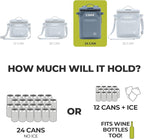 CORE Magnetic Leak Proof Soft Cooler with Waterproof Zipper | Insulated Bag Portable Ice Chest Box | Best Soft Cooler for Food & Beverages for Tailgating, Car Camping, Travel, and Family Beach Picnics