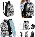 Football Design Book Bag with Portable Lunch Bag and Large Capacity Pencil Box, Lightweight Elementary Kindergarten Schoolbag for Kids Hiking Traveling Festival Gift
