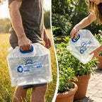 WaterStorageCube Premium Collapsible Water Container Bag, BPA Free Food Grade Clear Plastic Storage Jug for Camping Hiking Backpack Emergency, No-Leak Freezable Foldable Water Bottle 1.3/2.6 Gallon