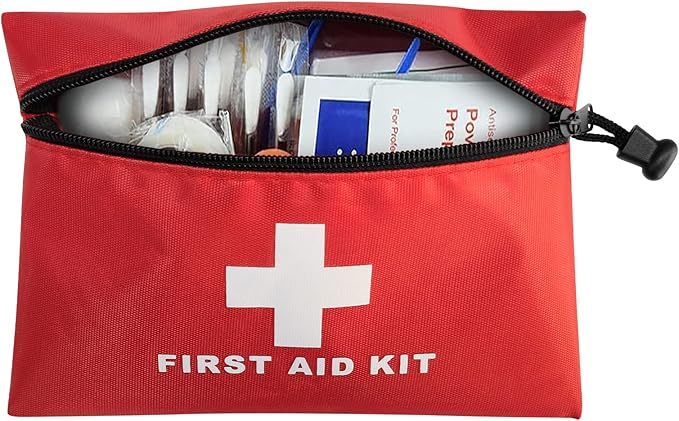 AOUTACC 12pcs Mini First Aid Kit Empty Pouch Bag with Zippered for Emergency at Home, Office, Car, Outdoors, Boat, Camping, Hiking