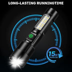 Rechargeable LED Flashlights High Lumens - 10,000LM Super Bright Flash Light with 6 Modes, Powerful Handheld Linternas for Home, Camping（2 Packs）