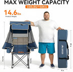 Camping Chair with Canopy Shade Oversized Folding Chair with Canopy for Outdoor Camping,Fishing Padded Outdoor Chair with Cup Holder,Cooler Bag,Side Pockets Beach Chair with Canopy Supports 330 lbs