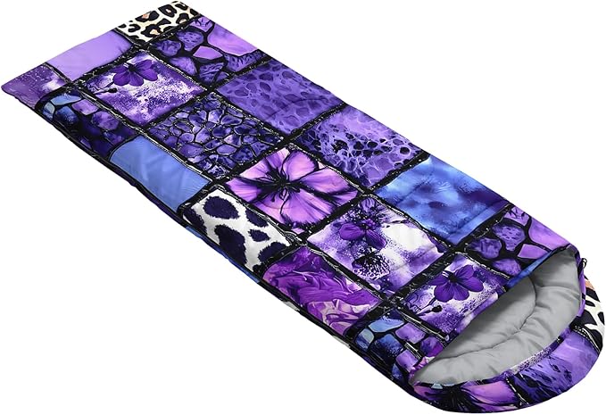 QOOMO Camping Sleeping Bags,3 Season Warm & Cool Weather,Lightweight,Waterproof Sleeping Bags for Adults & Kids,Traveling,and Outdoors,Camping Gear Equipment