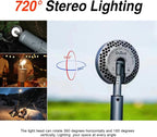 Camping Light Telescopic, Collapsible Magnetic Camping Lantern with 12000mAh Battery, Telescoping IPX6/IPX7 Waterproof Flashlights, Camping Lamp for Emergency, Camping, Hiking (Gray)