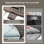 BISINNA Double Sleepinag Bag for Adults Two Person Queen Size Camping Sleeping Bag for All Season Backpacking Hiking Cold Weather with Compression Sack