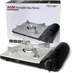 TECHEF - AGNI Portable Butane Gas Stove Burner, Made in Korea (Stove + 4 Butane)