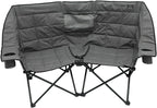 Kuma Outdoor Gear Kozy Bear Chair with Carry Bag, Ultimate Portable Luxury Outdoor Double Camping Chair for Glamping, Sports & Outdoor Adventures (Heather Grey/Black)