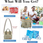 Coobiiya Large Expandable Insulated Lunch Bag Cooler Bag，12-23L Lunch Box for Men Double Deck Leakproof，Heavy Duty LunchBag Cooler Bags for Camping, Travel, Kayaking & Beach