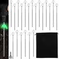JaGely 12 Inch Tent Stakes Screw in Camping Stake Heavy Duty Metal Spikes Ground Anchor Peg Threaded Tent Spikes with Hex Head Driver for Camping Garden Inflatable Outdoor Decor
