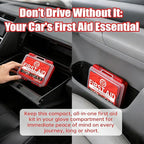 Mini First Aid Kit - 135 Piece HardCase First Aid Box for Home, Car, Travel, Camping, Hiking, Truck, Sports, Office, Vehicle & Outdoor Emergencies - Medical Kit (Small)