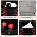Black Baseball Stitches Laces Soft Cooler Bag Insulated Lunch Box for Men & Women, Large Leakproof Lunch Bag Portable Beach Cooler for Work, Picnic, Road Trips,Fishing, Travel, Camping,A-4