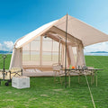 ABORON 2/6/8/10/12 Person Inflatable Camping Tent, Easy Setup Blow Up Tent with Hand Pump, PU3000mm Waterproof & Breathable 4 Season Glamping Tent for Outdoor Camping