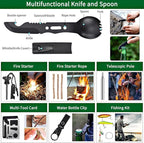 Survival Kit for Teen Men Dad Husband, 24 in 1 Emergency Survival Gear and Equipment, Tactical Tools for Outdoor Camping Fishing Hunting Adventure, Cool Birthday Idea