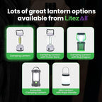 LitezAll LED Lanterns for Power Outages, Brightest Lantern 2000 Lumens - Battery Powered Light Emitting Diode Lantern for Emergency and Camping