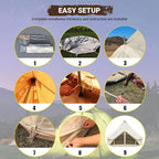 KingCamp Canvas Bell Yurt Tents, 4 Seasons Large Waterproof & Windproof Luxury Glamping Tent w/Stove Jack for Family Outdoor Camping, Hunting, Parties