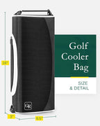 Golf Cooler Bag with Ice Packs - Golf Gifts for Men Fits in Golf Bags Golf Accessories Fathers Day Dad Gifts from Daughter Son Wife - Keeps 6 Beer Cans or 2 Wine Bottles Cold for Hours