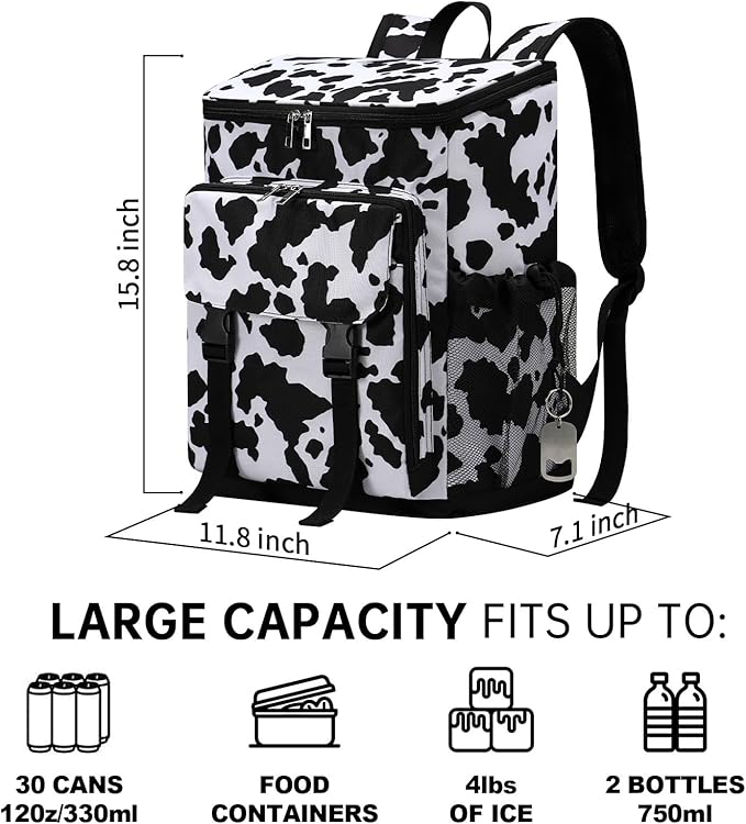 DYSHAYEN Cooler Backpack,Lightweight Backpack Cooler Insulated Leak Proof,30 Cans Soft Cooler Bag for Beach,Camping,Beach,Picnic,Lunch