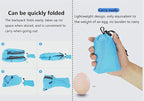 16L Foldable Backpack & Bucket Hat 2 In 1 Combo, Lightweight packable Travel Set, Compact Daypack with Sun Hat (Blue)
