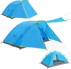 KAZOO 2／4 Person Camping Tent Outdoor Waterproof Family Large Tents 2/4 People Easy Setup Tent with Porch Double Layer | Outdoor, Waterproof, Family, Large, Tents, Easy Setup