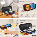 Ystardream Custom Wolf Backpack for Boys 10-12 Kids Backpack with Lunch Box Pencil Box Cool Student Backpack for Teenagers Primary School Backpack for School Travel Dance Sports Camping