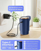 Water Jug Pump for 5 Gallon Bottle – Portable Electric USB-C Charging Dispenser, Dual Powerful Motors, Fast Flow, Fits 2-5 Gallon Jugs – Ideal for Home, Office, Camping, RV, Dark Blue