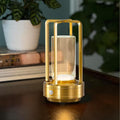 Portable LED Cordless Crystal Table Lamp - 4000mAh Large Capacity Rechargeable Outdoor Table Lamp, Outdoor Table Lights for Patio, Rechargeable Outdoor Lantern, Outside Lamp for Table Lighting