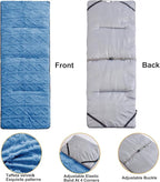 Folding Camping Cot Pad - Portable & Comfortable Outdoor Sleeping Mat with Elastic Strap, Lightweight Waterproof Bottom Mattress Pad
