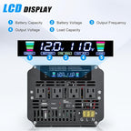 LVYUAN 5000 Watt Power Inverter 12V to 110V 120V for Vehicle, Solar Inverter System, Heavy Duty, RV, Truck, Off Grid,Camping with 4 AC Outlets, LCD Display, Wireless Remote Control, Car Power Inverter