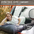 TOBTOS Inflatable Camping Sleeping Pad with Pillow, Thick 6 Inch Ultralight Sleeping Pad with Built-in Pump, Lightweight Sleeping Mat for Camping, Backpacking, Hiking, Tent (Grey)
