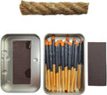 Survival Waterproof Matches Kit – 20/40/60/80/100 Fire Matches + Extra Striker in Metal Tin, Waxed Tinder Cords – Stormproof Windproof Fire Starter for Camping & Emergency (1 Tin + Thick Rope)