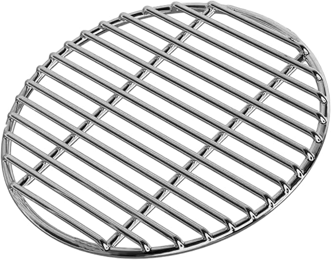 Replacement Grill Grate, BBQ Cooking Grate, 15 Inch Round Stainless Steel Grill, Portable Baking Tray for Camping, Picnic, Garden