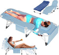 ABORON Patio Lounge Chair, Folding Guest Bed Cot for Adults, 500LB Heavy-Duty Capacity, Portable Extra Bed with Comfort Mat, Quick Fold Design for Indoor Guest Stays & Temporary Use