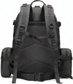 Military Tactical Backpack for Men 60L Waterproof Bug Out Bag Survival Rucksack Go Bag Emergency Molle System Army 3 Day Assault Pack for Hiking Hunting Camping Black