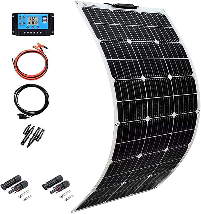 Solar Panel, Flexible Solar Module 300W/600W, 18 V Solar modules Semi-Flexible Mono Solar modules, for Off-Grid Applications at Home, Camping, car, Mobile Home, Boat,300W