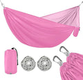 Coral Pink Double Hammocks with Travel Bag Camping Hammocks for Travel 114" x 54"