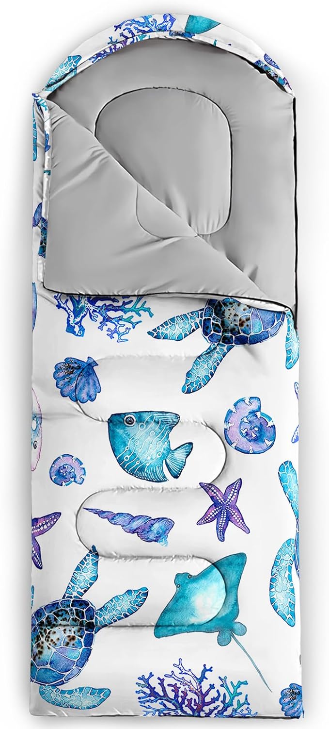 QOOMO Camping Sleeping Bags,3 Season Warm & Cool Weather,Lightweight,Waterproof Sleeping Bags for Adults & Kids Traveling,and Outdoors
