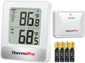 ThermoPro Indoor Outdoor Thermometer Wireless 500FT, Outside Greenhouse Thermometer with Temperature Sensor, Outdoor Thermometers for Patio Reptile House Home Baby Room Temperature Monitor