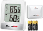 ThermoPro Indoor Outdoor Thermometer Wireless 500FT, Outside Greenhouse Thermometer with Temperature Sensor, Outdoor Thermometers for Patio Reptile House Home Baby Room Temperature Monitor