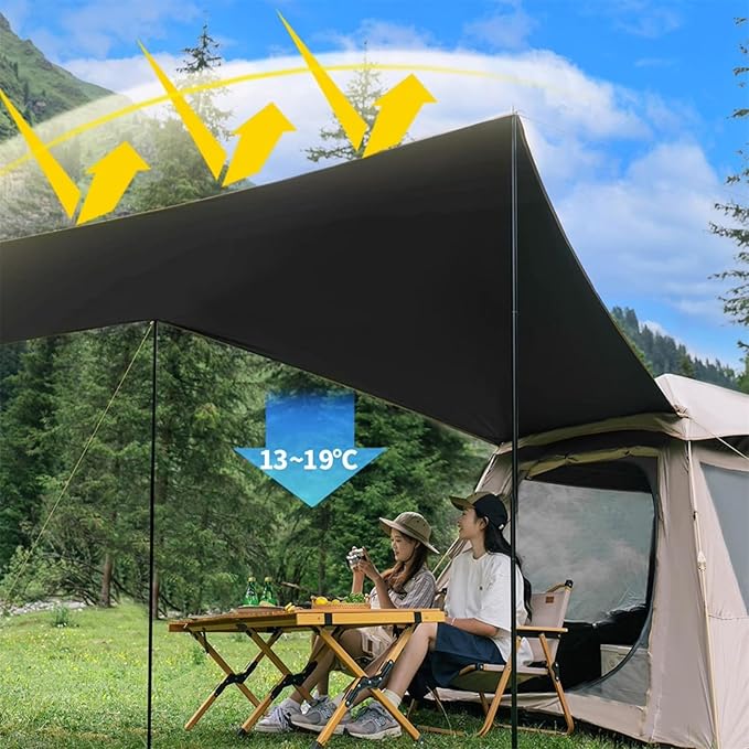 Tents for Camping, Auto One Touch Tent Pop-Up Camping Tent,Weatherproof Backpacking Tent, Easy Setup UV Cut Sun Shelter Tent for Outdoor Family Gathering. 240 * 240 * 155cm Silver-Glue