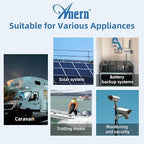 Anern 24V 100Ah LiFePO4 Lithium Battery, 2560Wh Deep Cycle LiFePO4 Battery with 100A BMS, 15000+ Cycles, 10-Year Lifespan, Ideal for Solar Energy Storage, Off-Grid Camping, RV, Trolling Motor