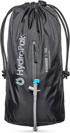 Hydrapak Pioneer - Collapsible Water Storage and Dispensing System (6L or 10L) - BPA & PVC Free Camping Hydration Bladder/Reservoir and Sleeve, Black