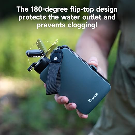 Portable Electric Water Filter - 0.01 Micron Outdoor Camping Water Purifier for Hiking, Camping Water Filtration System Survival,Travel and Emergency-Green