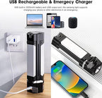 Rechargeable Lantern, Emergency Lights for Home Power Failure, Built-in 3000mAh Power Bank, 300LM, 5 Light Modes, IPX4 Waterproof for Hurricane Emergency, Outages, Camping Gear