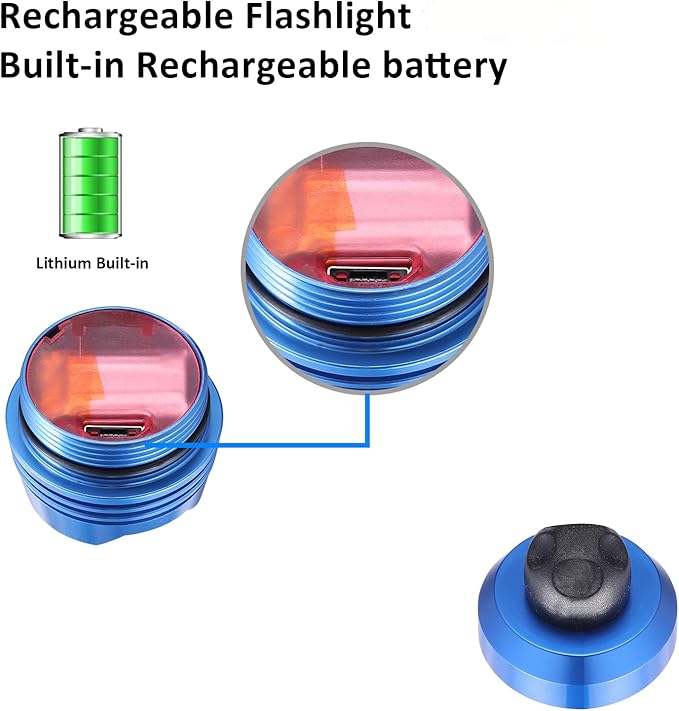 RAHAN Shoe Lights for Shoes,2 PCS Shoe Headlights,Light Up Charm Accessories for Kids Adults Shoe, Hands-Free Night Light, Camping Lights，IP65 Waterproof Light, Blue