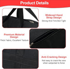 24" Grill Tool Storage Bag, Canvas, Black, Unisex, Classic Style, 60x24x24 cm/24 * 9.4 * 9.4 inches, Zipper Closure, Hand Strap, Perfect for Outdoor Grilling, Camping, Hiking