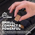Fire Starter Squares (200 Pack) - Fire Starters for Fireplace, Grill, BBQ, Camping, Wood Stove and Bonfire Accessories - Odorless & Water Resistant